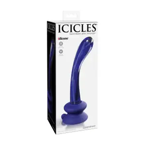 Icicles No. 89 - With Silicone Suction Cup - Blue blue glass dildo - alternate view 7