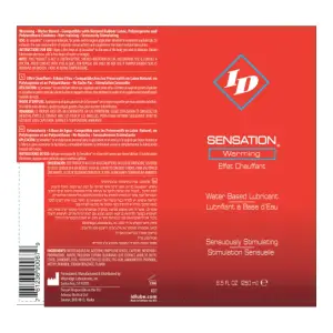 ID Sensation Warming Water Based Lubricant 8.5 Oz packaging or alternate view 2