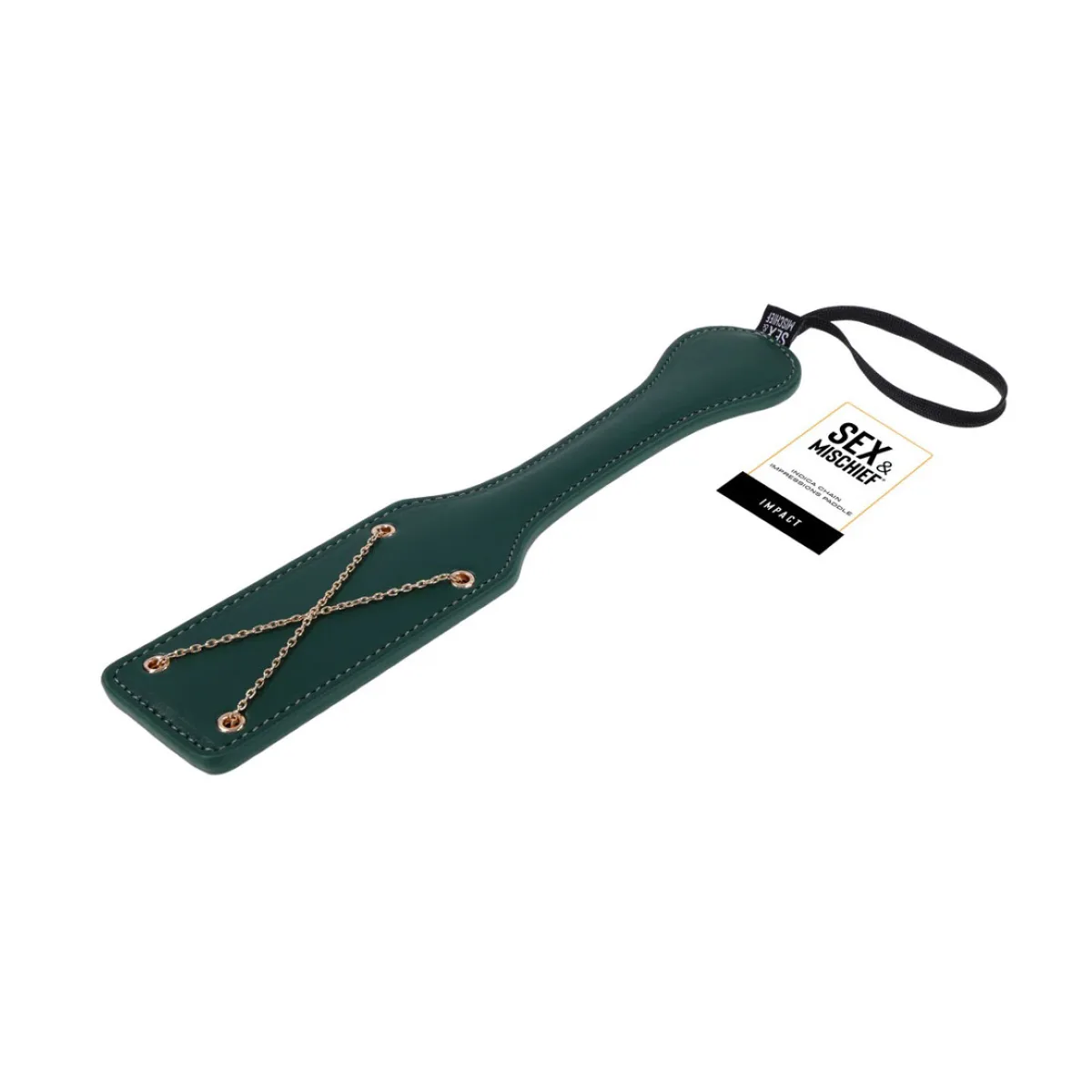 Indica Chain Impressions Paddle - Green spanking paddle - main product image