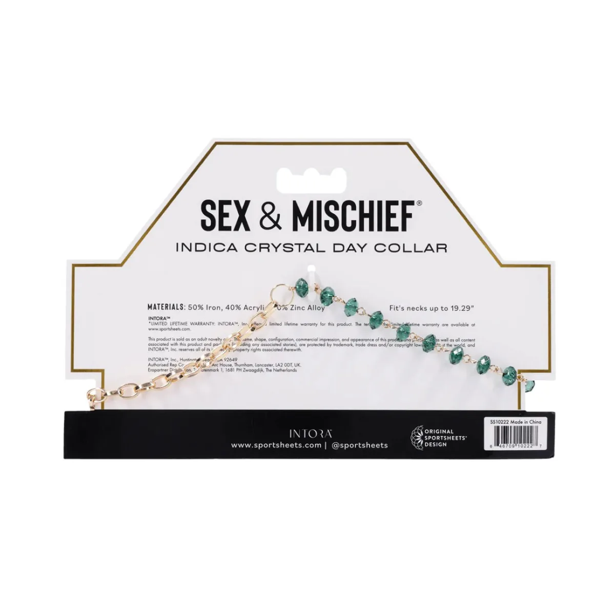 Indica Crystal Day Collar - Green collar / leash wearable restraint - main product image