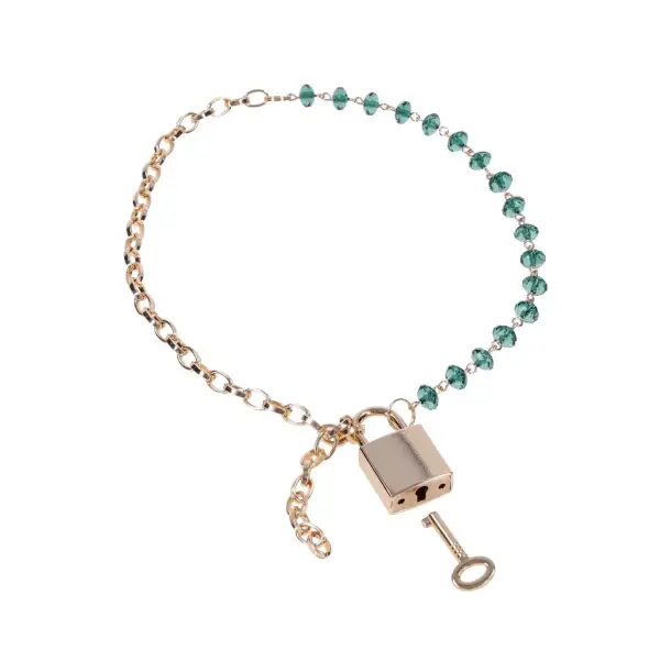 Indica Crystal Day Collar - Green 2 Indica Crystal Day Collar - Green collar / leash wearable restraint - alternate product angle