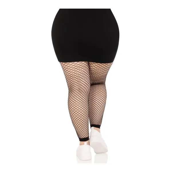 Industrial Net Footless Tights 7 Industrial Net Footless Tights - 1x/2x - Black sexy lingerie - product image 2
