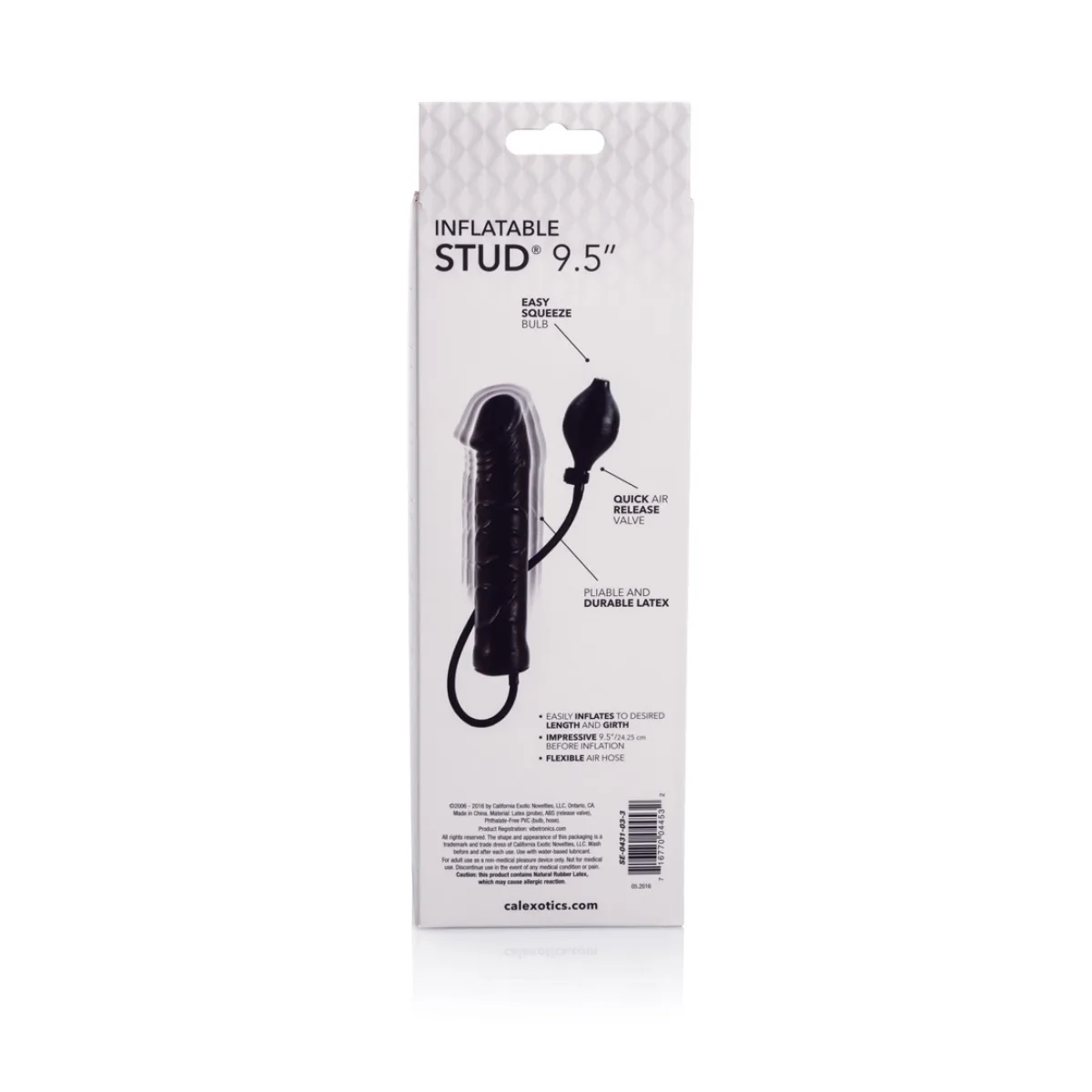 Inflatable Stud - 9.5 in inflatable dildo - alternate product angle