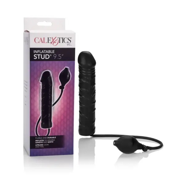 Inflatable Stud - 9.5 in inflatable dildo - retail packaging