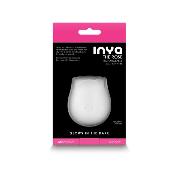 Inya - the Rose - Glow in the Dark - White - vibrators - product image 2