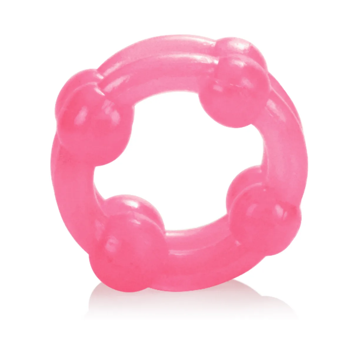 Island Rings - Double Stacker - Pink cock ring toy - alternate angle