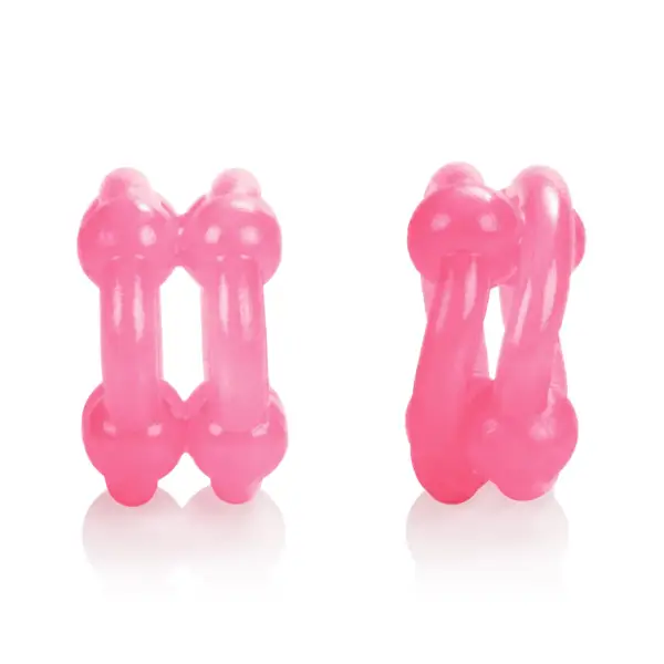 Island Rings - Double Stacker - Pink cock ring toy - additional view