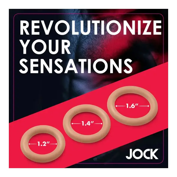 Jock Silicone Cock Ring Set in - Medium - cock ring - product image 4