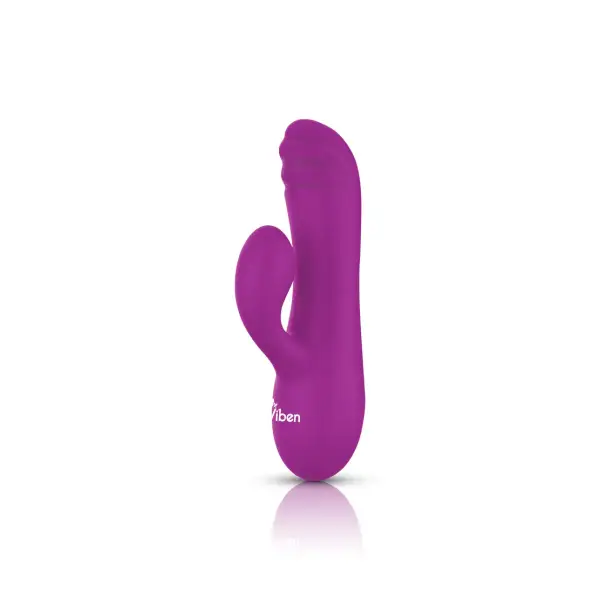 Jolie Mini Pleasure Ridges Rabbit Vibe - Berry – rabbit vibrator purple – view 2