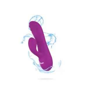 Jolie Mini Pleasure Ridges Rabbit Vibe - Berry – rabbit vibrator purple – view 4
