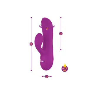 Jolie Mini Pleasure Ridges Rabbit Vibe - Berry – rabbit vibrator purple – view 5