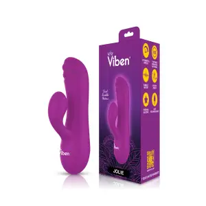 Jolie Mini Pleasure Ridges Rabbit Vibe - Berry – rabbit vibrator purple – view 6