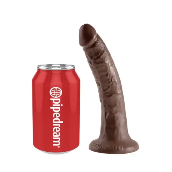 King Cock 7-in - Brown 10 inch strap on dildo - alternate product angle
