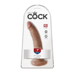 King Cock 7 in Cock - Tan 7 King Cock 7 in Cock - Tan dildo with suction cup - retail packaging