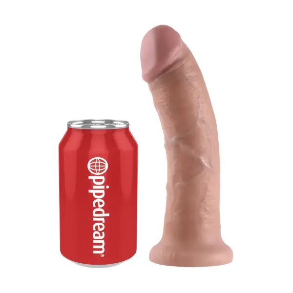 King Cock 8-in Cock - Flesh dildo with suction cup - alternate product angle