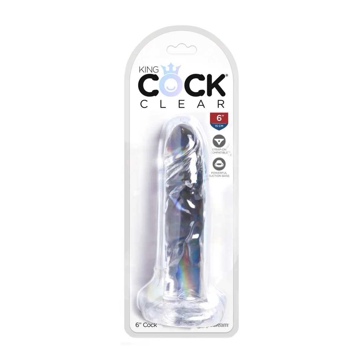 King Cock Clear 6 Inch Cock - harness compatible dildo - main product image
