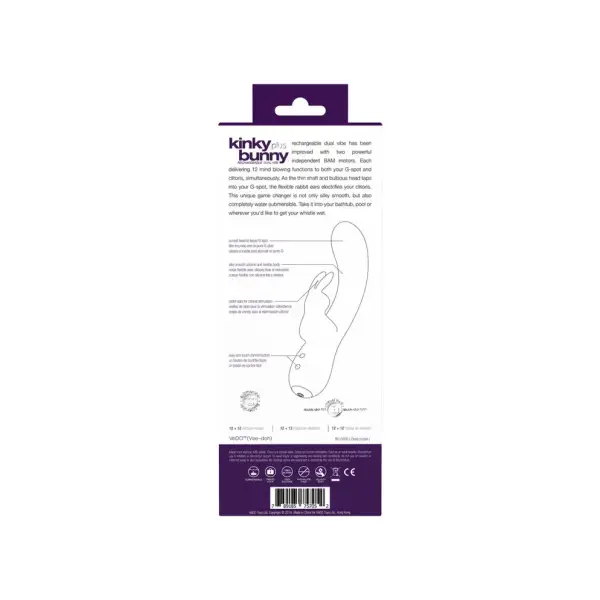 Kinky Bunny Plus Rechargeable Rabbit - Purple - view 3