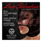 Lace Seduction Lace Bondage Hood - Black bondage hood / mask - main product image