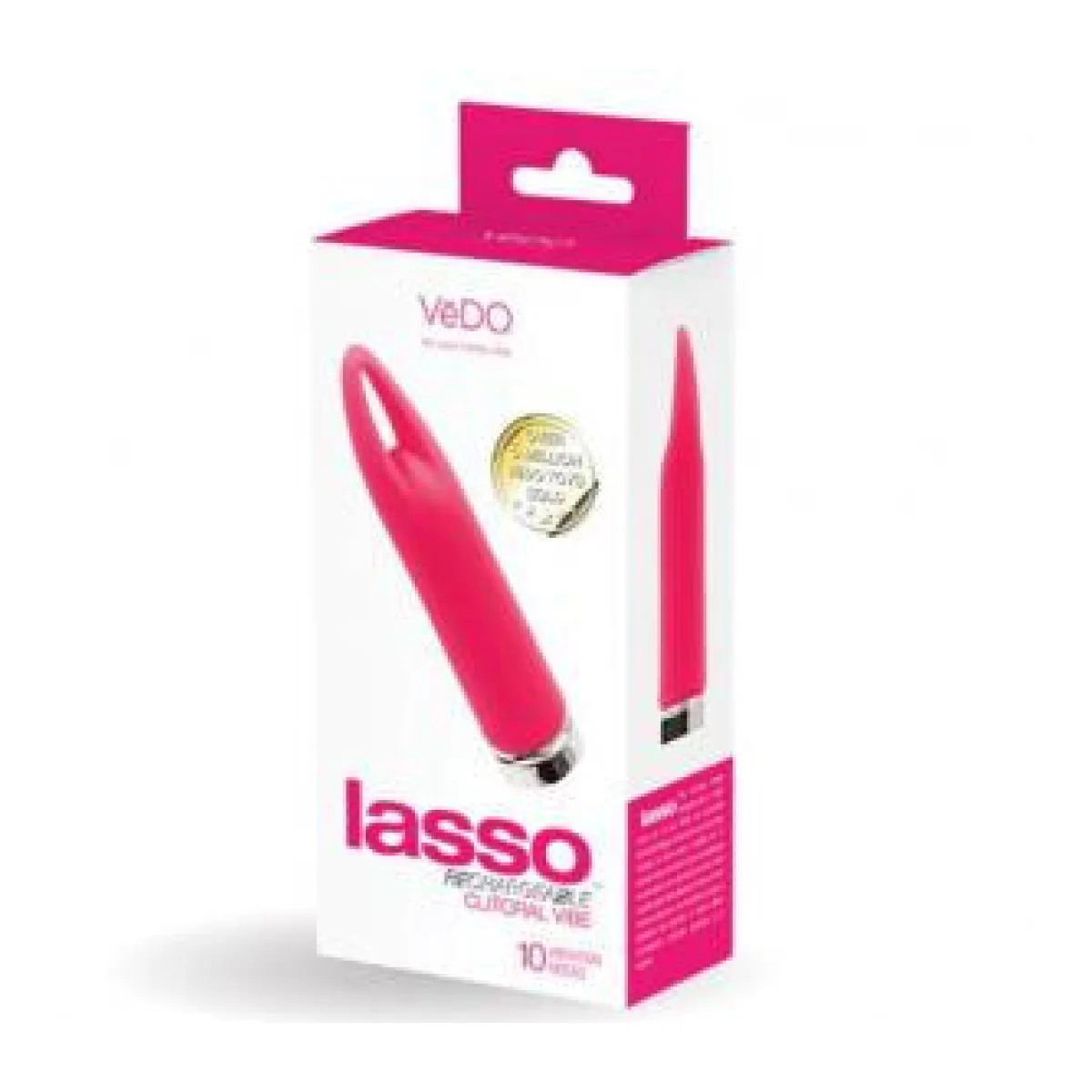 Lasso Rechargeable Clitoral Bullet Vibrator - Pink - view 1