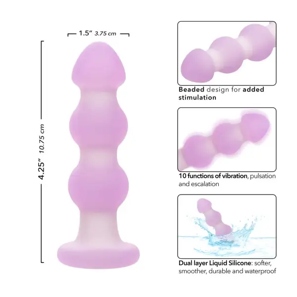 Lavender Haze Beaded Probe lavender haze vibrating anal probe - alternate angle