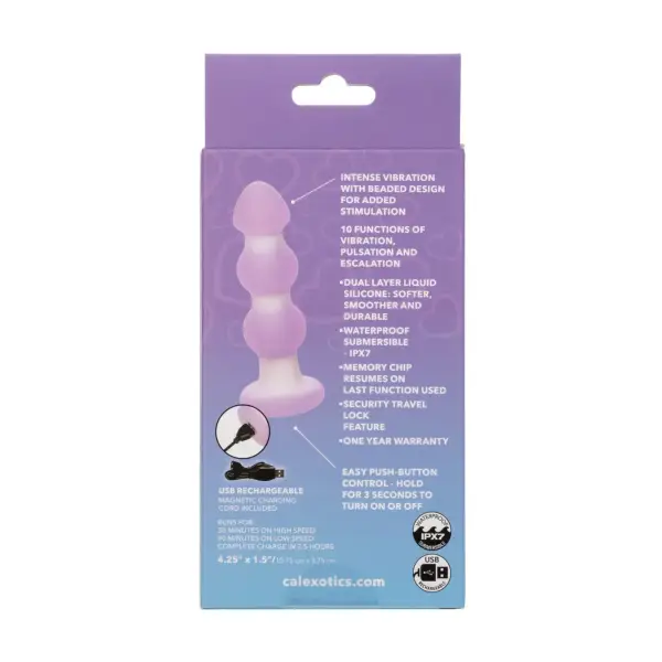 Lavender Haze Beaded Probe lavender haze vibrating anal probe - product detail