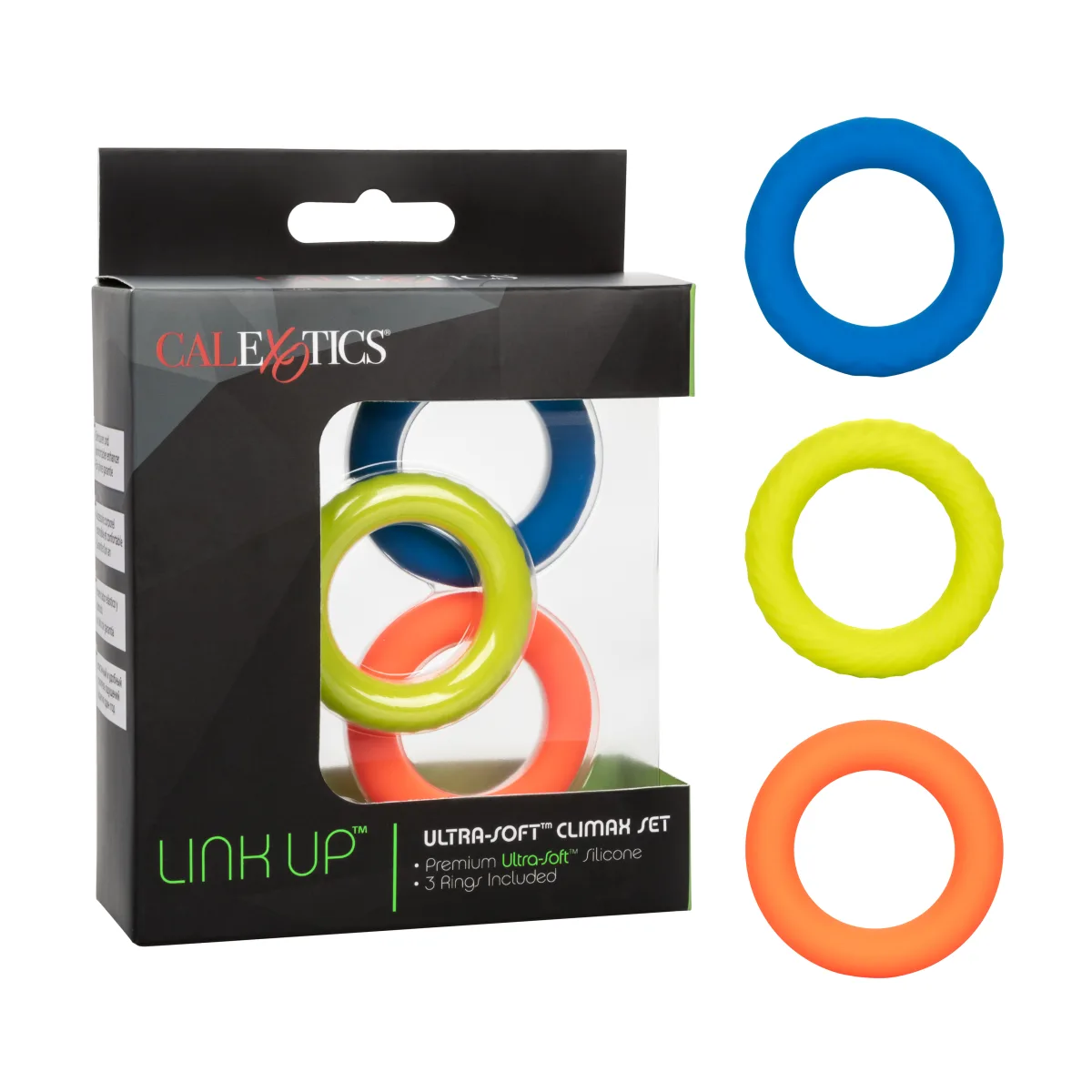 Link Up Ultra-Soft Climax Set stretchy cock ring - alternate angle