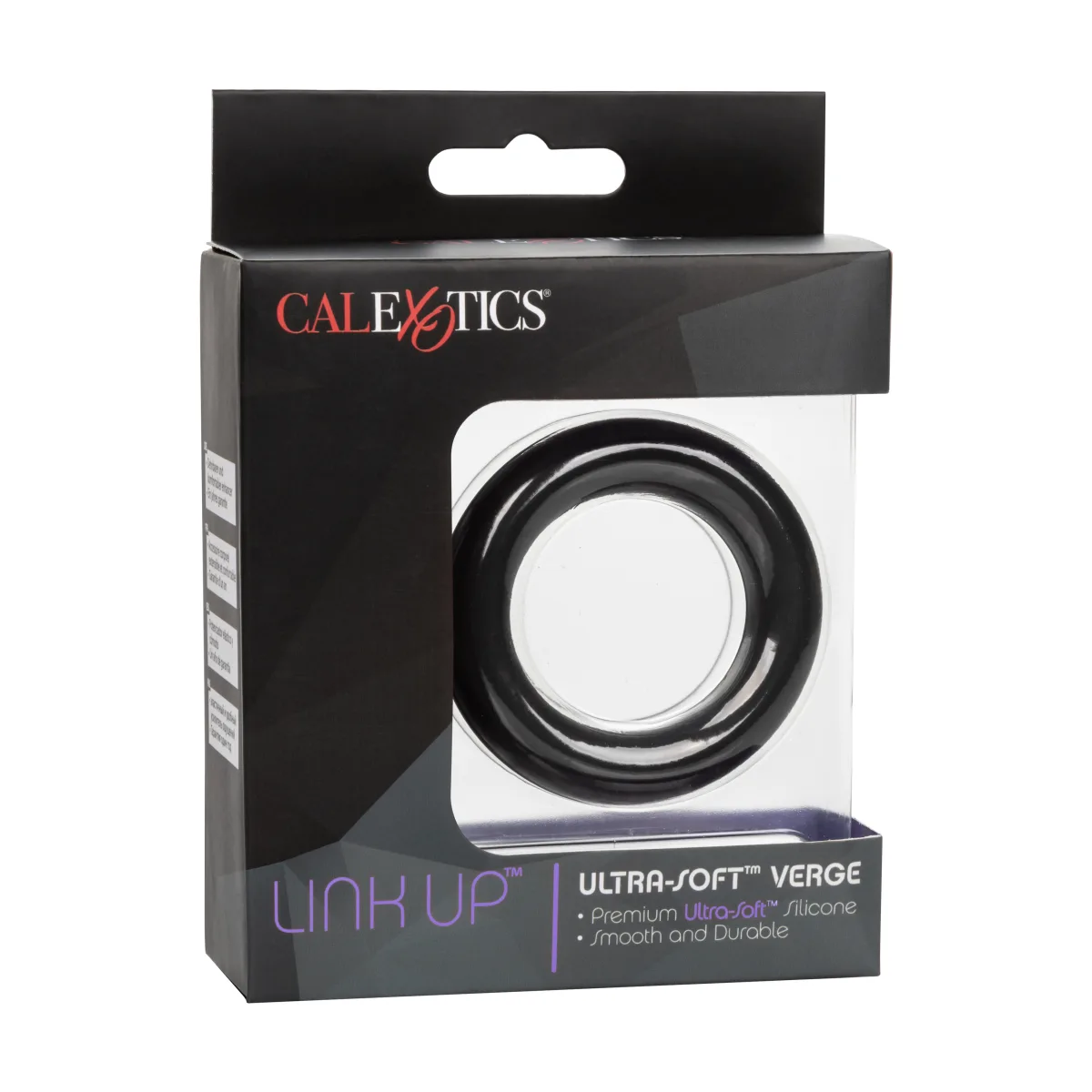 Link Up Ultra-Soft Verge - Black cock ring sex toy - alternate angle