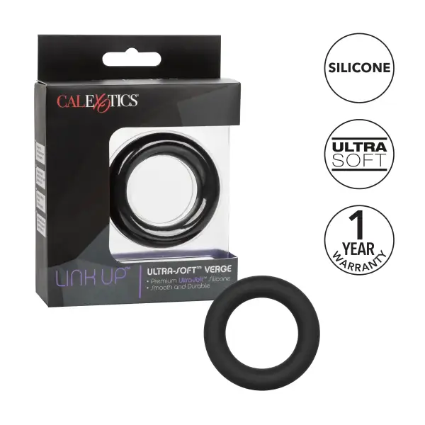 Link Up Ultra-Soft Verge - Black cock ring sex toy - additional view
