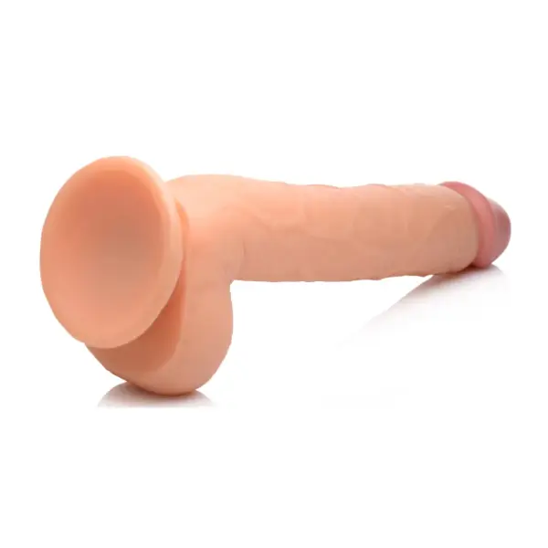 Long Logan 10 in Dildo With Balls - Light 4 Long Logan 10 in Dildo With Balls - Light huge dildo pegging - alternate view 5