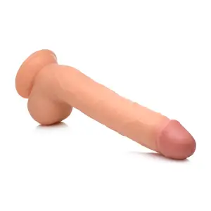 Long Logan 10 in Dildo With Balls - Light 14 Long Logan 10 in Dildo With Balls - Light huge dildo pegging - alternate view 6