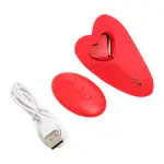 Love Connection Silicone Panty Vibe With Remote Control - Red - view 1