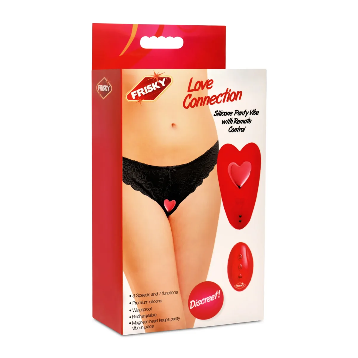 Love Connection Silicone Panty Vibe With Remote Control - Red - view 2