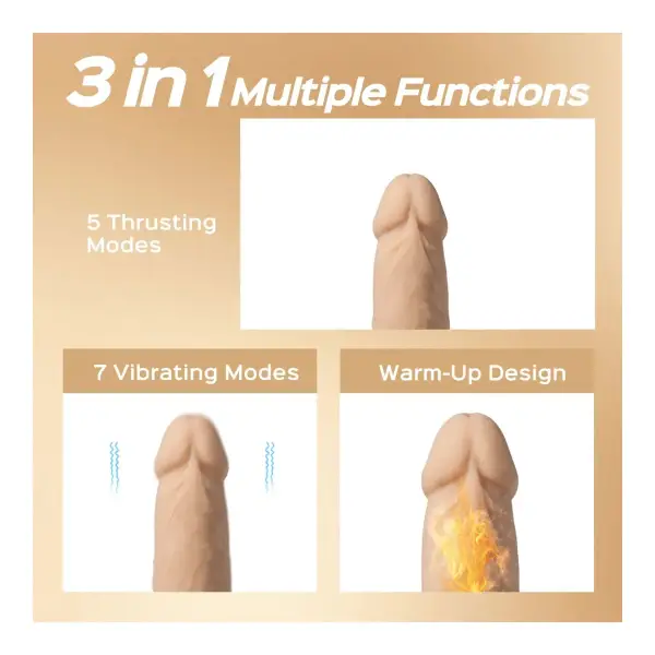 Luis-App Controlled 8.5" Real Thrusting Dildo With Clit Licker - dildos - product image 3