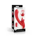 Lusty Licker Licking Silicone Vibrator - Red - view 1