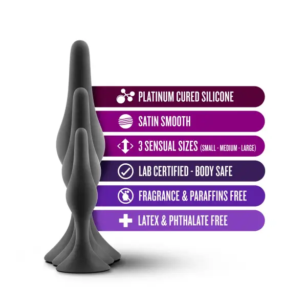 Luxe - Beginner Plug Kit - Black beginner butt plug - product image 4