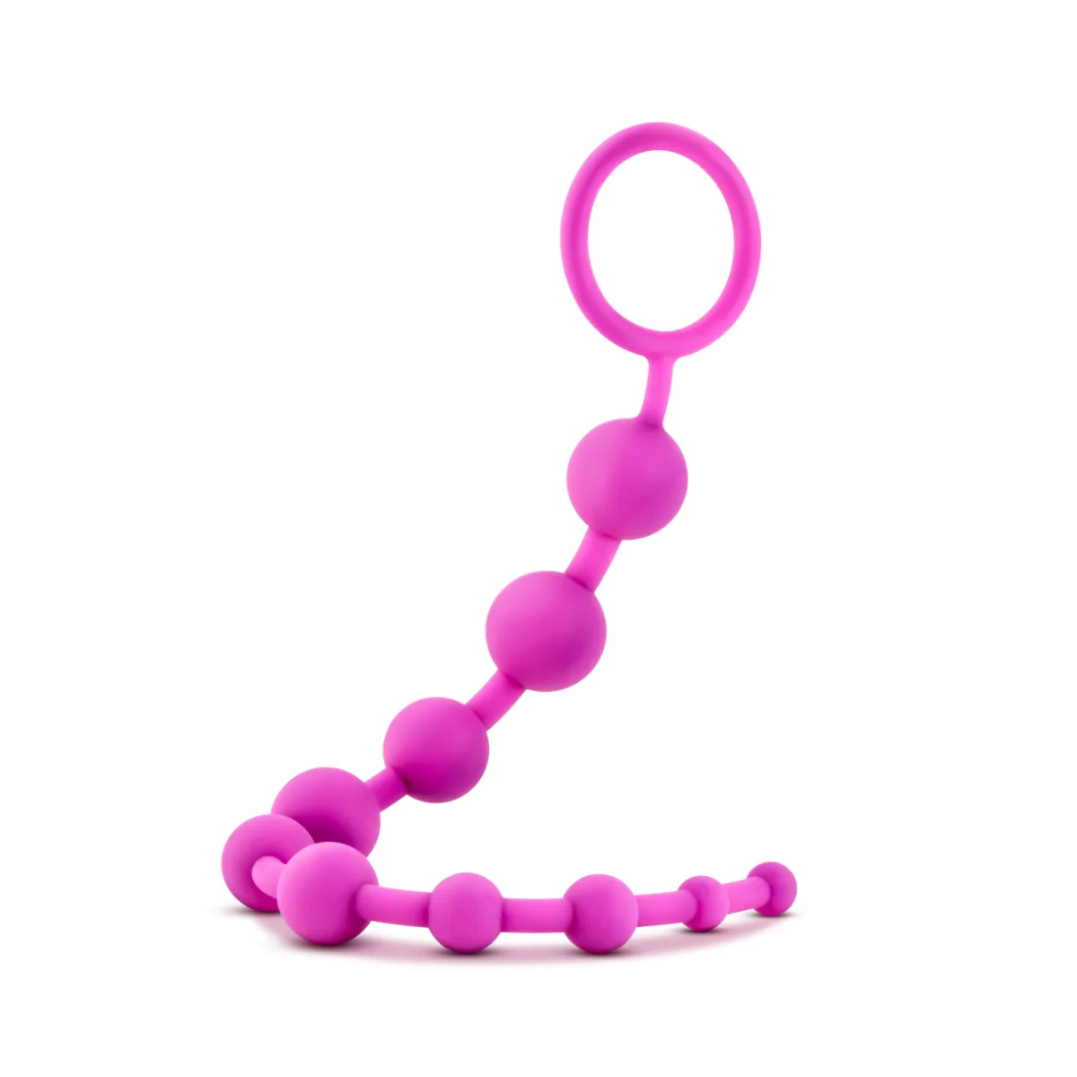 Luxe Silicone 10 Beads - Fuchsia - anal toys - main product image