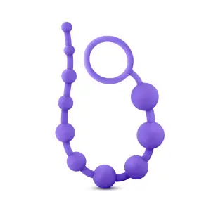 Luxe Silicone 10 Beads - Purple anal toys - product image 3