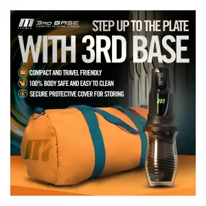 M for Men - 3rd Base - Black best male masturbator sleeve - packaging view