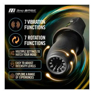 M for Men - 3rd Base - Black best male masturbator sleeve - additional view
