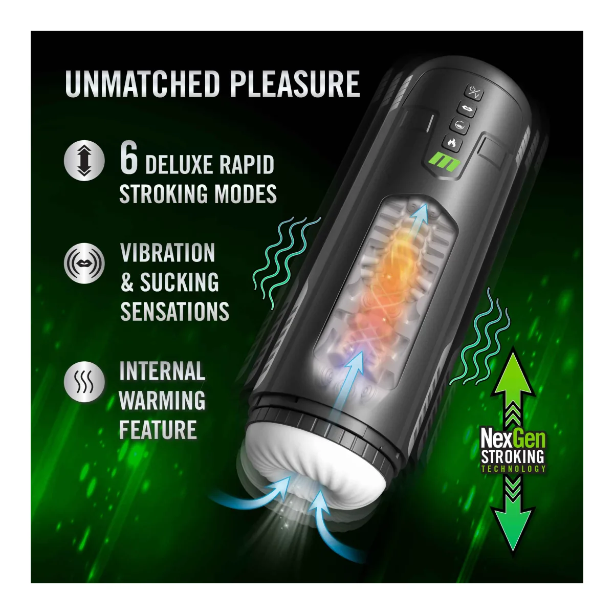 M for Men - Master Blaster - Black best male masturbator stroker - main image
