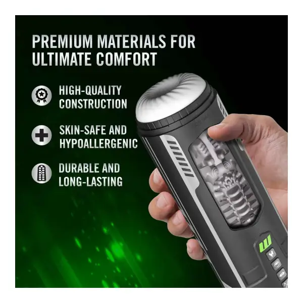 M for Men - Master Blaster - Black best male masturbator stroker - product detail