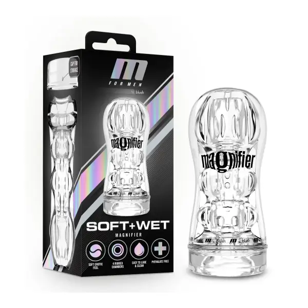 M for Men - Soft and Wet - Magnifier - Clear best rated male masturbator - additional view