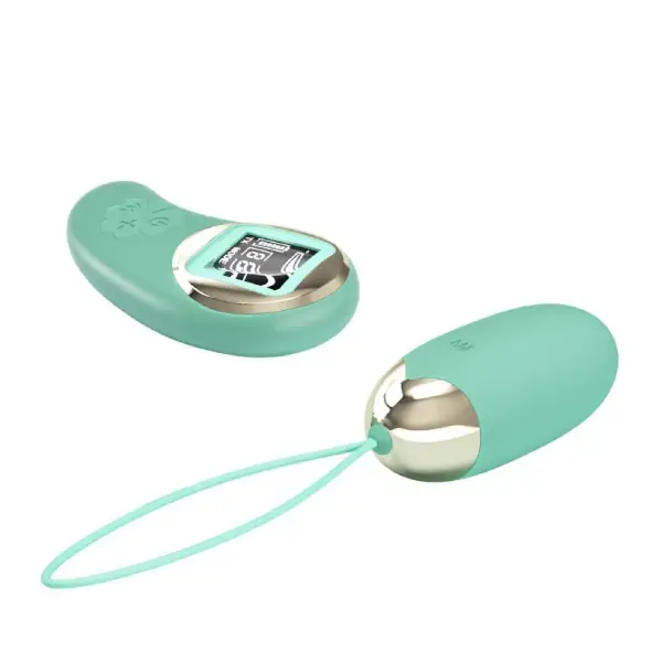 Mina Vibrating Remote Control Egg - Turquoise - view 2