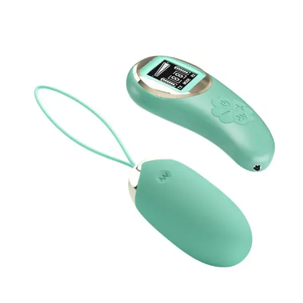 Mina Vibrating Remote Control Egg - Turquoise - view 3
