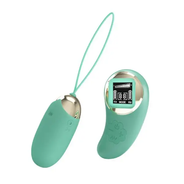 Mina Vibrating Remote Control Egg - Turquoise - view 4