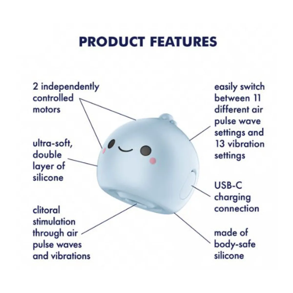 Mochi - Frost Blue – tiny clit vibrator