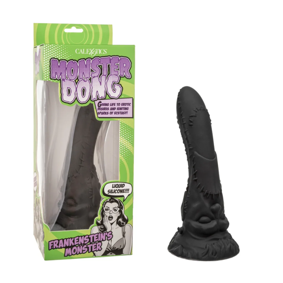 Monster Dong Frankensteins Monster - Black monster cock dildo - alternate product angle
