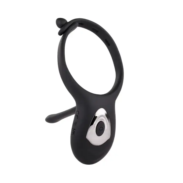 Mr. Tickler - Black remote control vibrating cock ring - alternate angle
