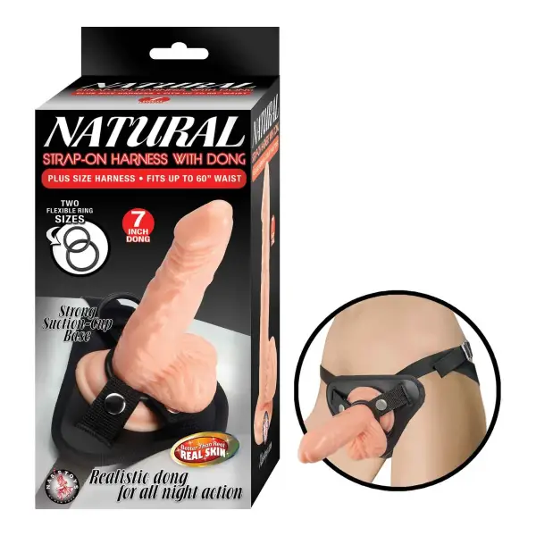 Natural Strap-on Harness With Dong - Light strap on dildo - product detail