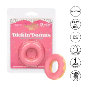 Naughty Bits Dickin Donuts Silicone Donut Cock Ring - Pink cock ring toy - main image